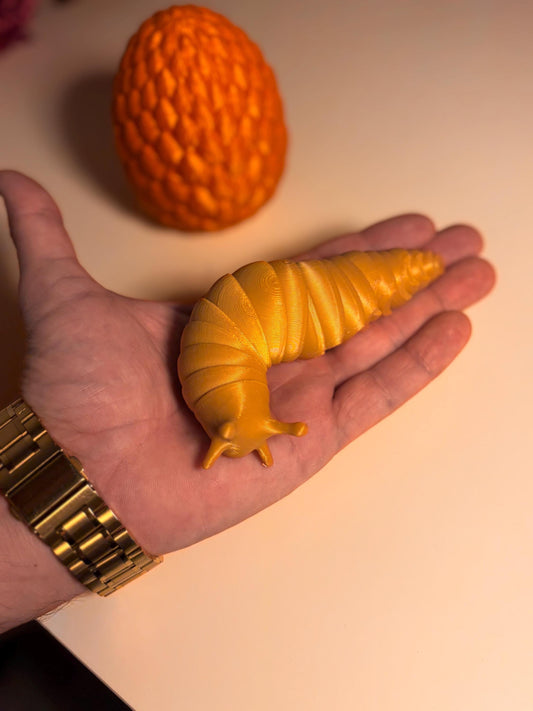 Fidget GOLDEN Slug Articulating Flexible Stim Toy