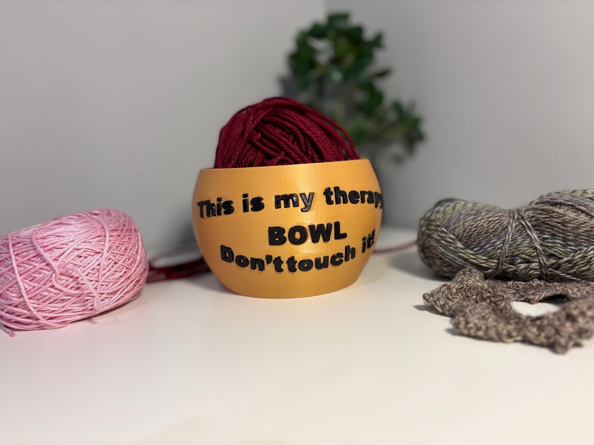 Yarn Ball Yarn Bowl, Knit Bowl,Gift For Her, Yarn Holder, Yarn Bowl, Yarn Storage, 3D Printed