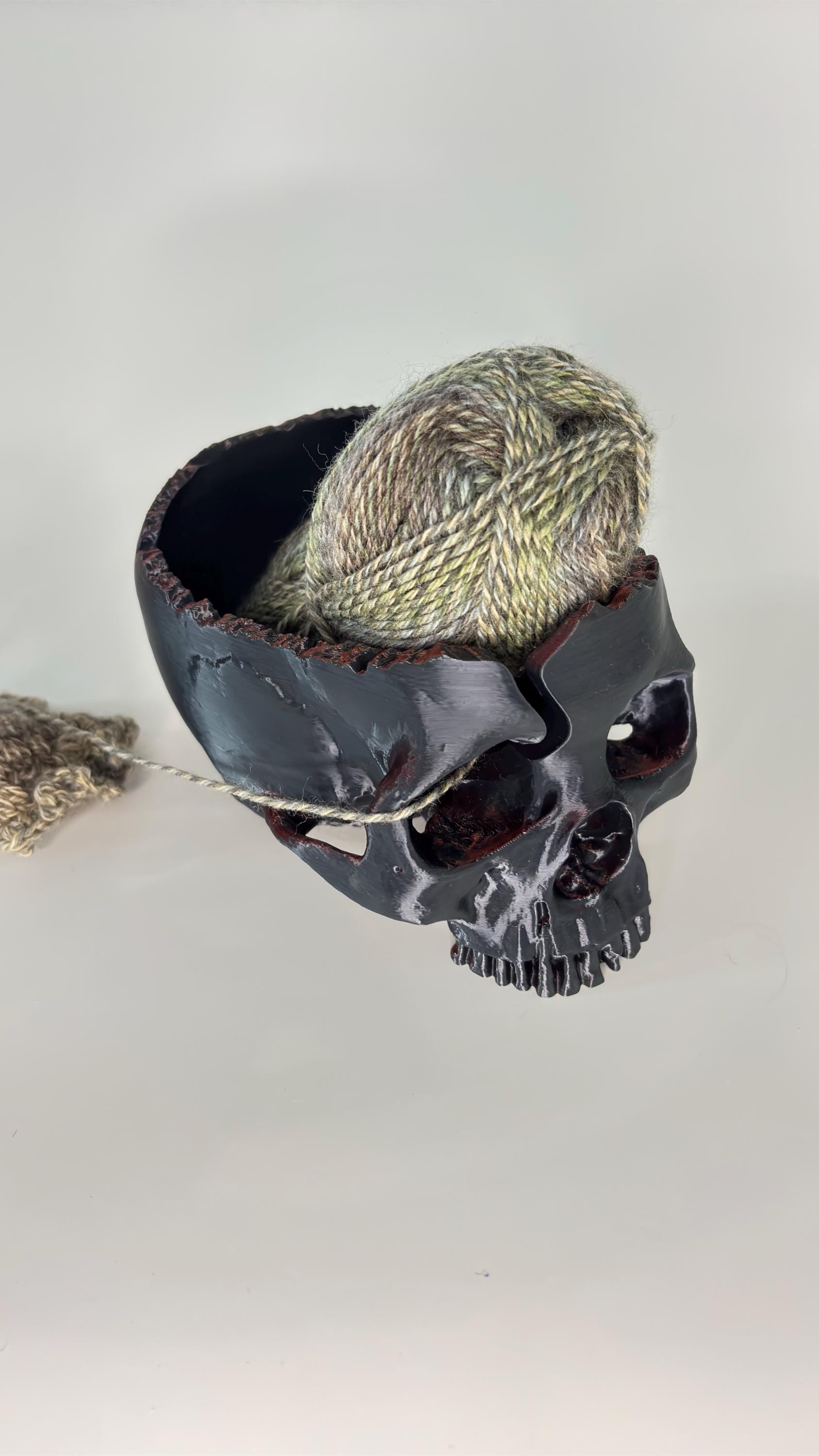 Skull Yarn Bowl or Candy Bowl | 3D Printed | Yarn - Knitting, Crochet Accessories