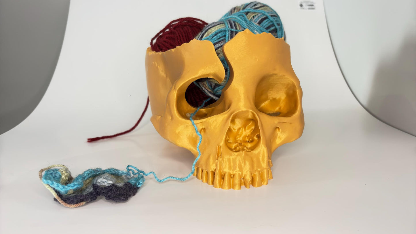 Skull Yarn Bowl or Candy Bowl | 3D Printed | Yarn - Knitting, Crochet Accessories