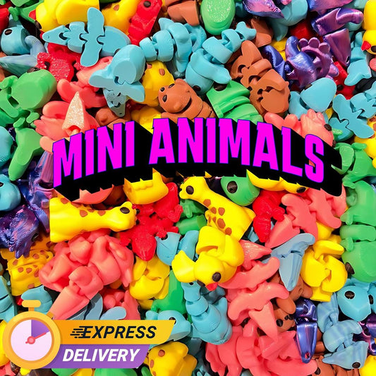 Mini Animals | Pick Your Own | Articulating Tiny Animals | 3D Printed Fidget Toy | Sensory Toy | Bulk Animal Gifts | Baby Animals