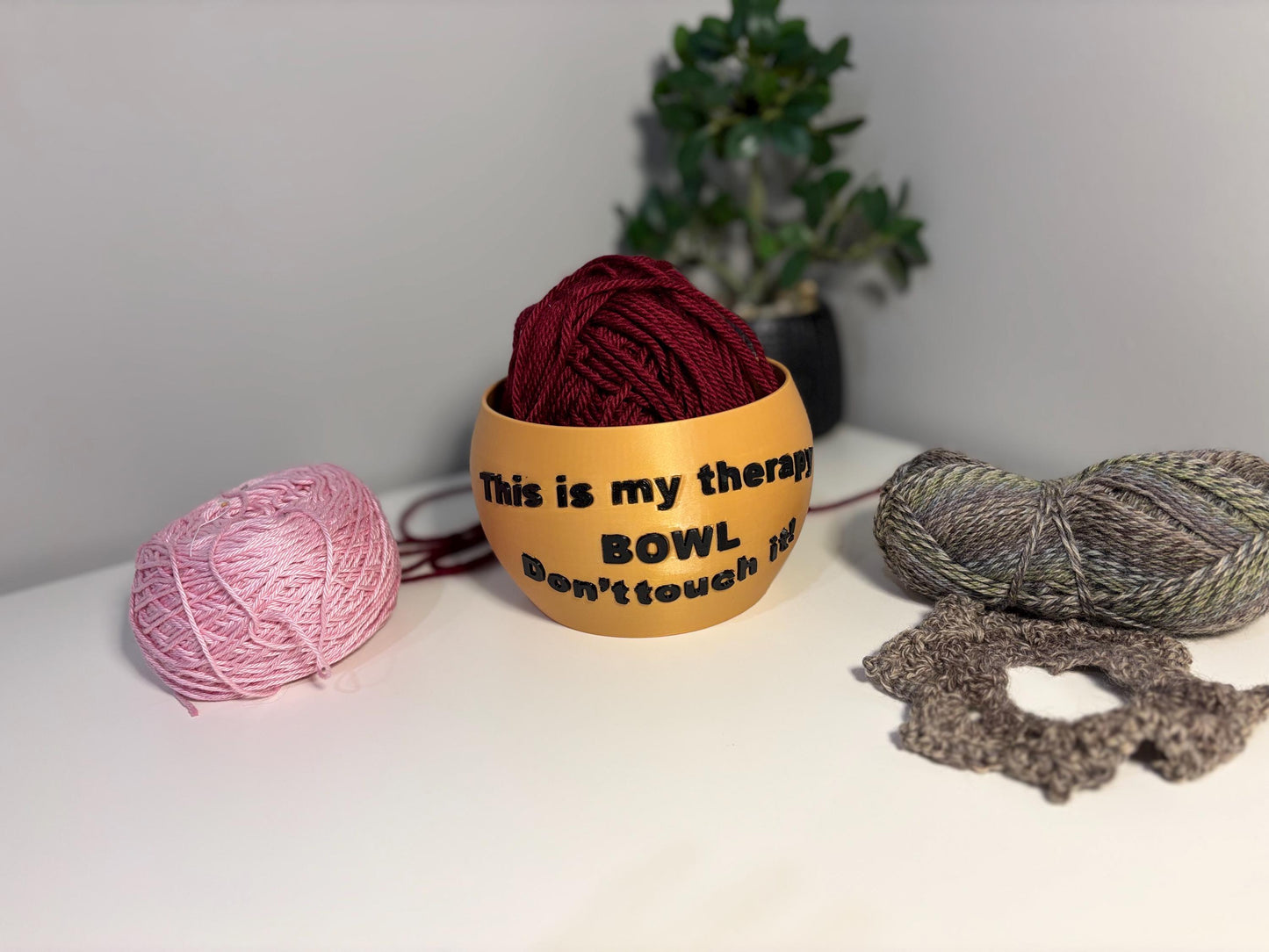 Yarn Ball Yarn Bowl, Knit Bowl,Gift For Her, Yarn Holder, Yarn Bowl, Yarn Storage, 3D Printed