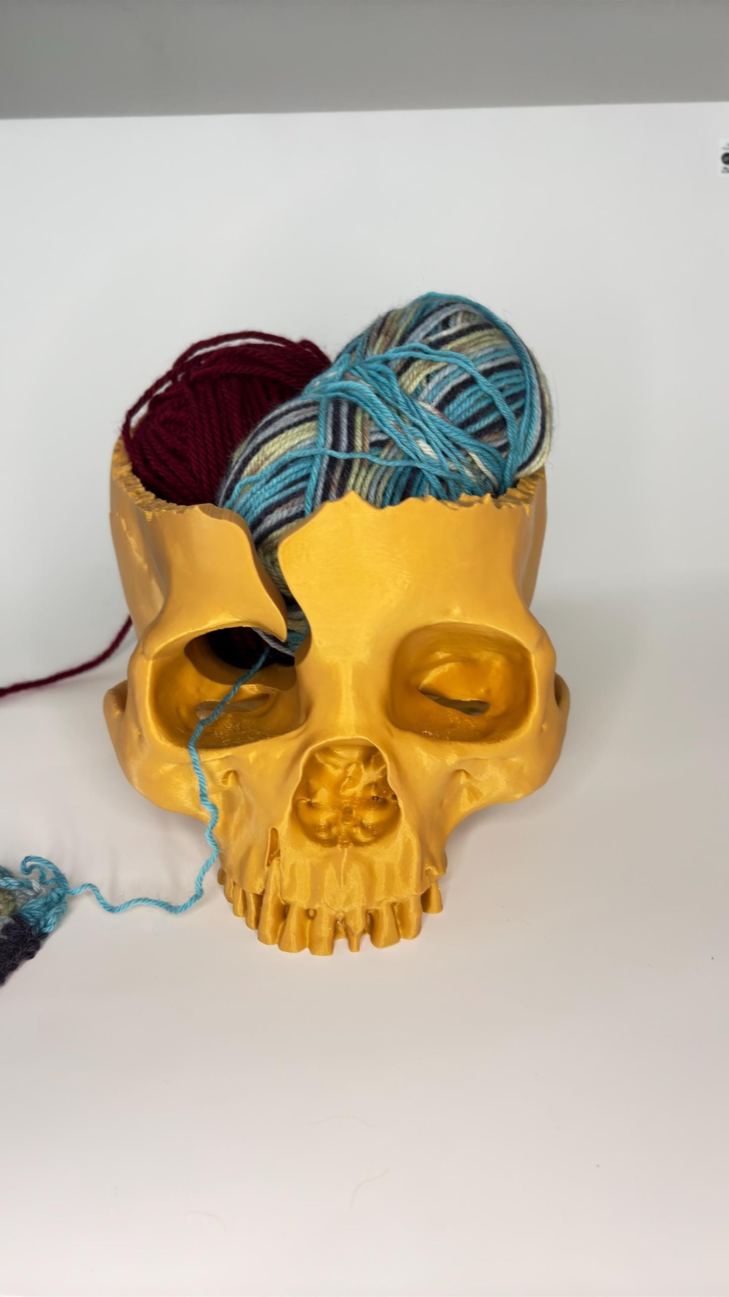 Skull Yarn Bowl or Candy Bowl | 3D Printed | Yarn - Knitting, Crochet Accessories