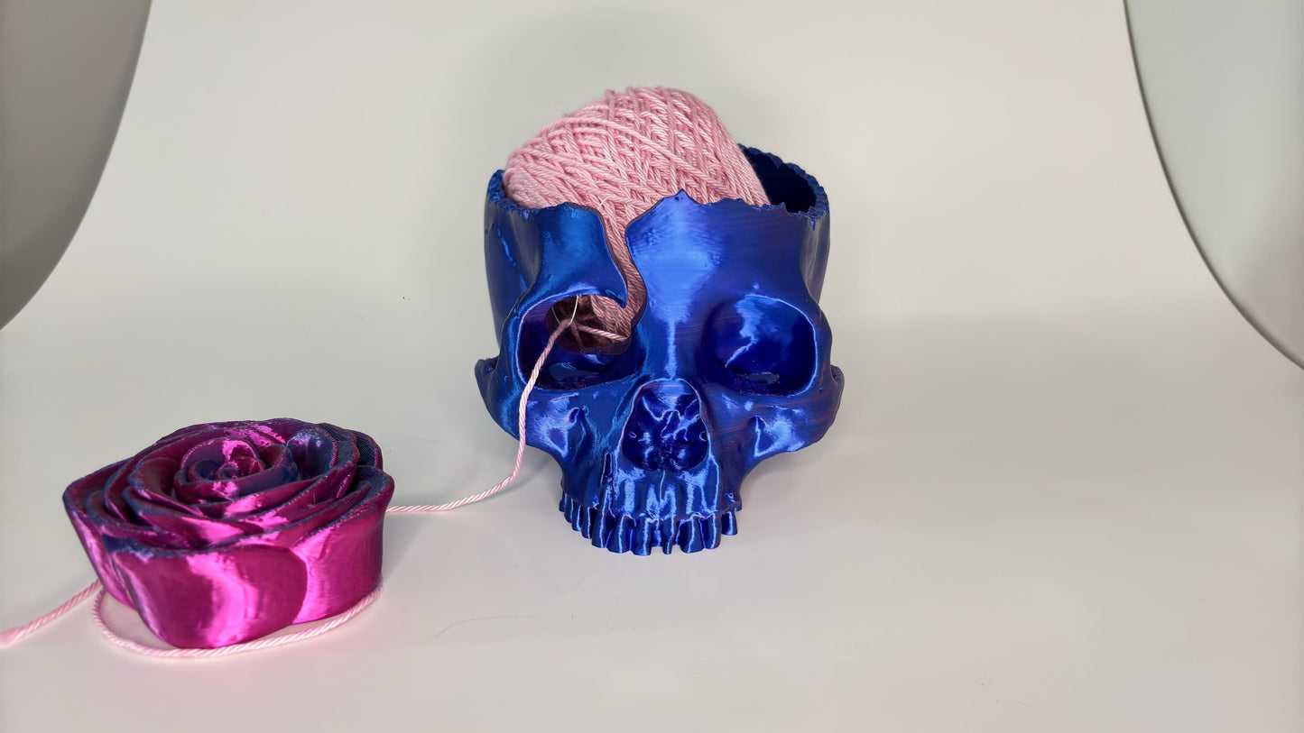 Skull Yarn Bowl or Candy Bowl | 3D Printed | Yarn - Knitting, Crochet Accessories