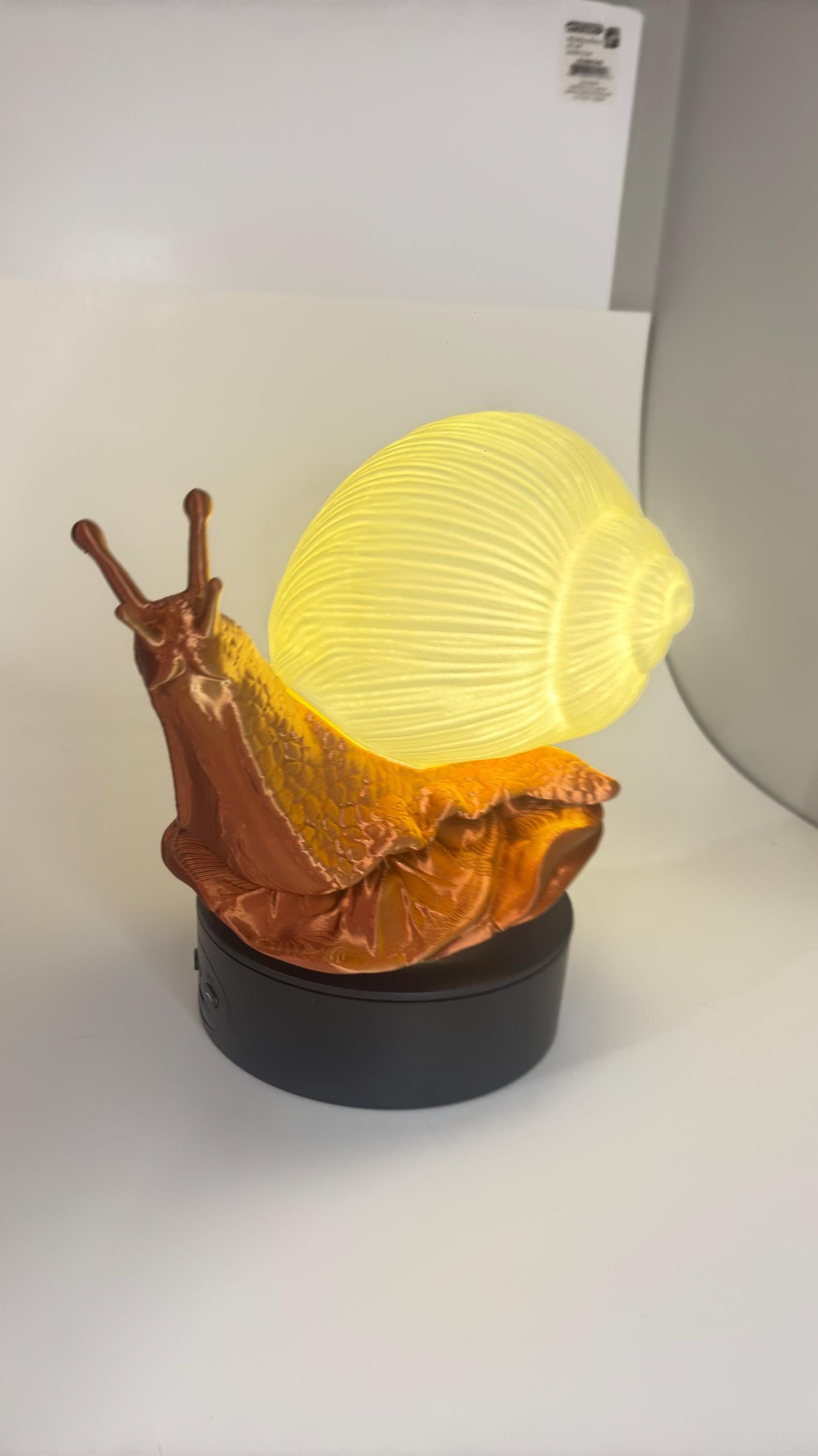 Glowing Snail Table Lamp - USB LED Lamp, with Switch - Warm White for Kids and Adults