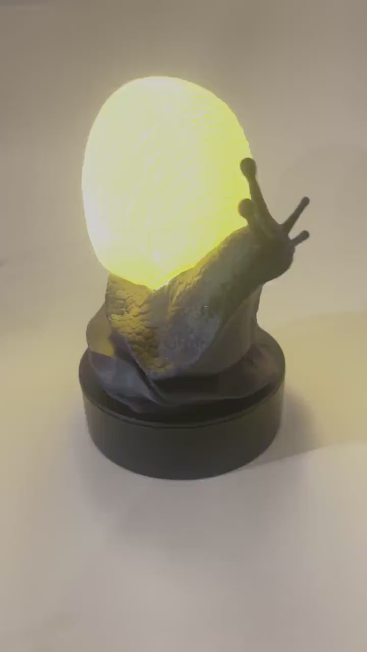 Glowing Snail Table Lamp - USB LED Lamp, with Switch - Warm White for Kids and Adults